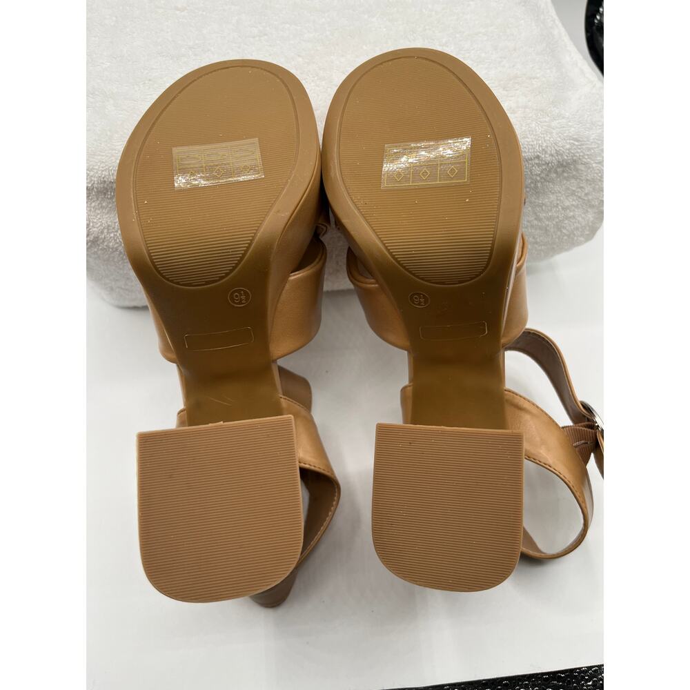 JOURNEE COLLECTION WOMEN'S AKEELY PLATFORM SANDALS TAN RETRO BOHO 9.5M - Picture 10 of 12